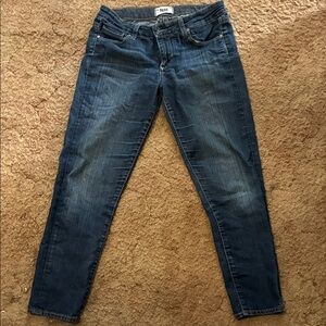 PAIGE Indigo Skinny Jeans with Faded Detail